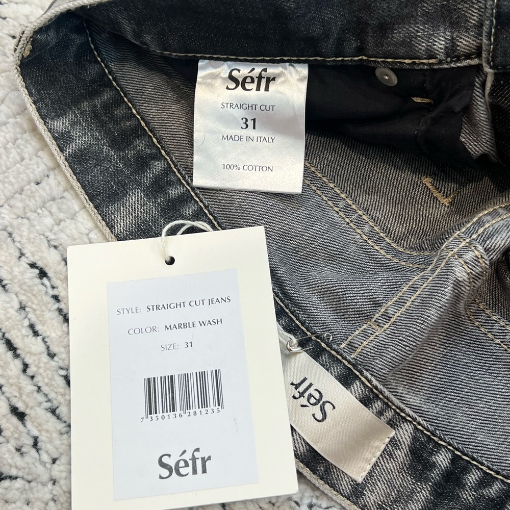 Séfr Straight-leg Jeans in a grey washed denim finish. Made in Italy 🇮🇹 - Picture 6 of 17